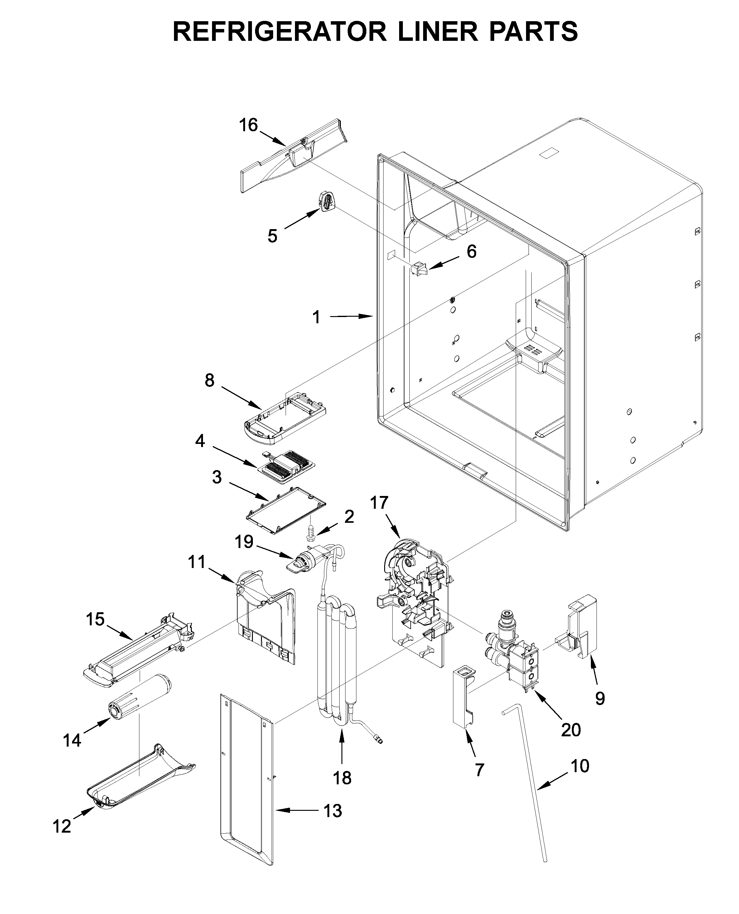 REFRIGERATOR LINER PARTS