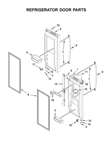 Refrigerator door parts
