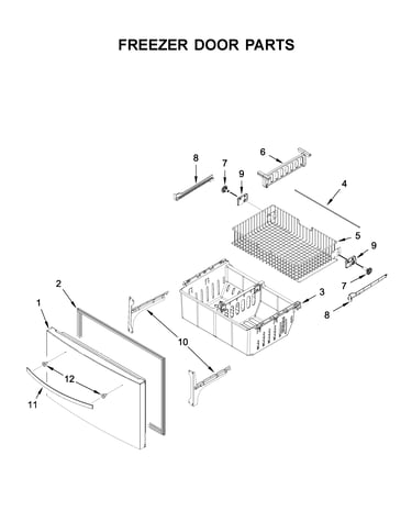 Freezer door parts