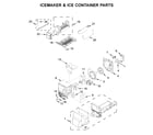 Whirlpool WRX735SDHZ01 icemaker & ice container parts diagram