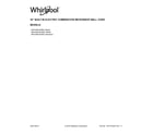 Whirlpool WOC54EC0HB03 cover sheet diagram