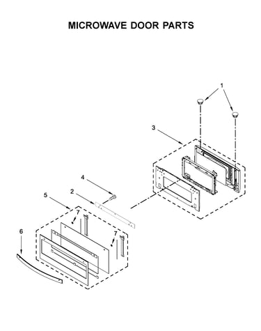 Microwave door parts