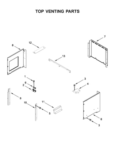 Top venting parts