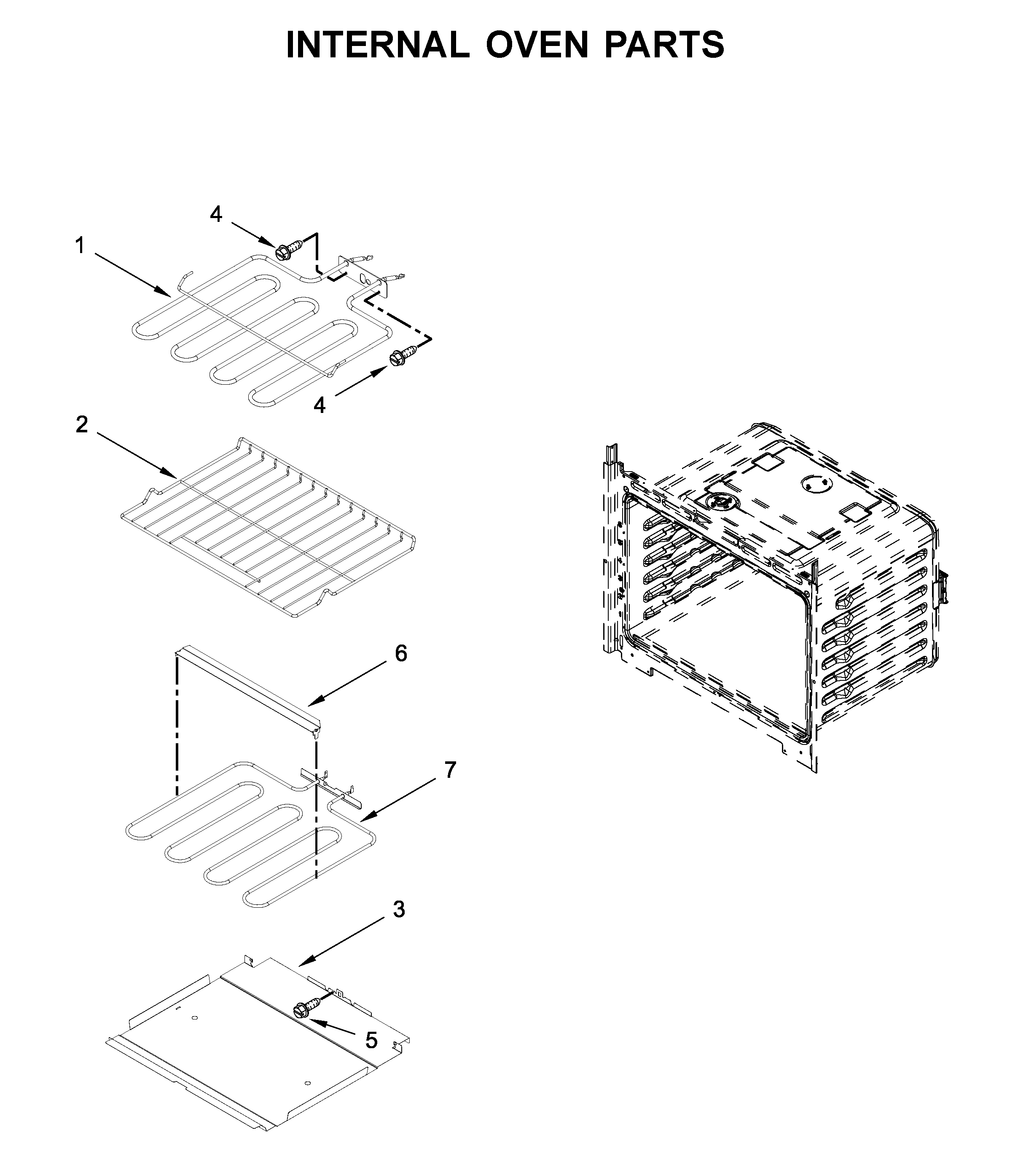 Internal oven parts