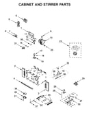 Cabinet and stirrer parts