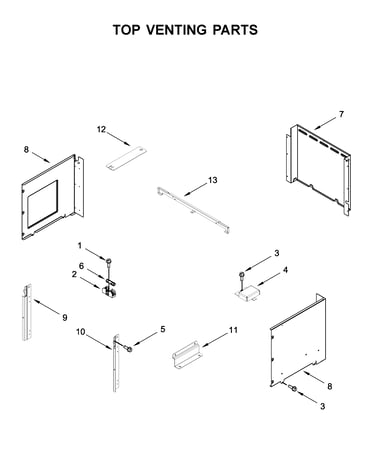 Top venting parts