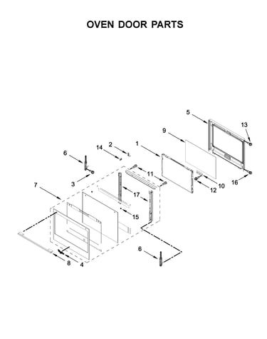 Oven door parts