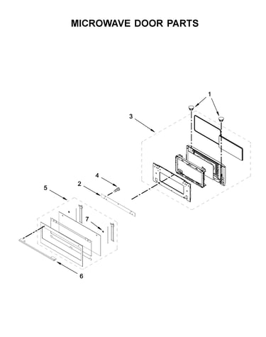 Microwave door parts
