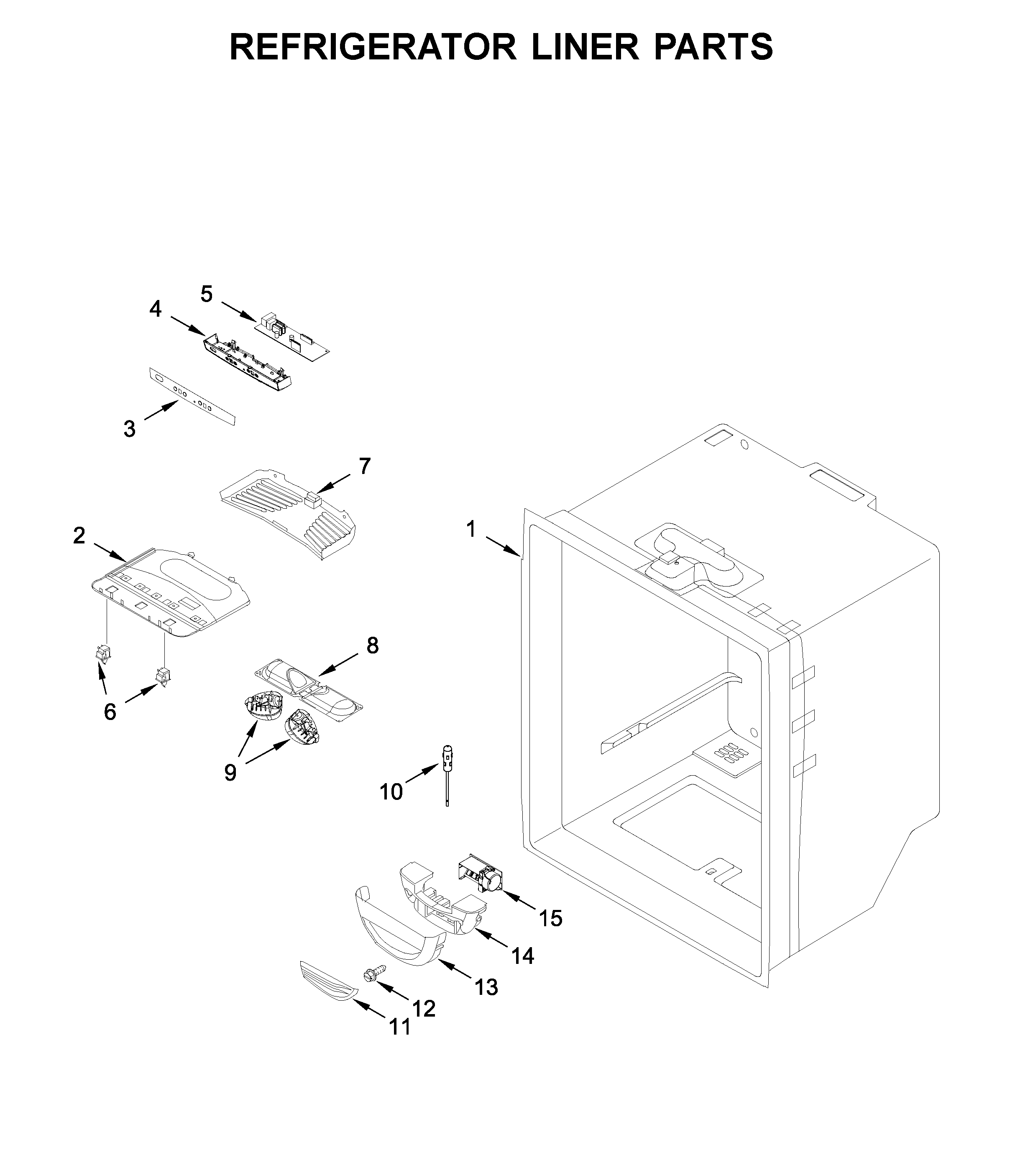 Refrigerator liner parts