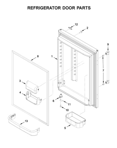Refrigerator door parts