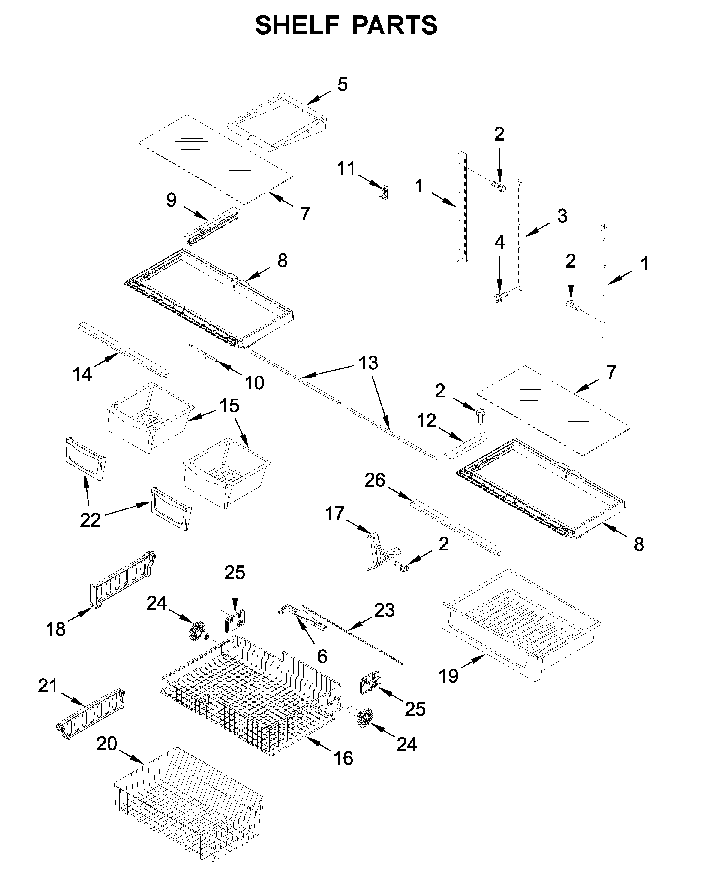 Shelf parts