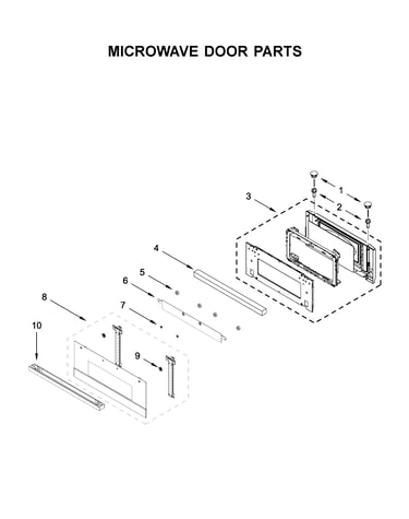 Microwave door parts