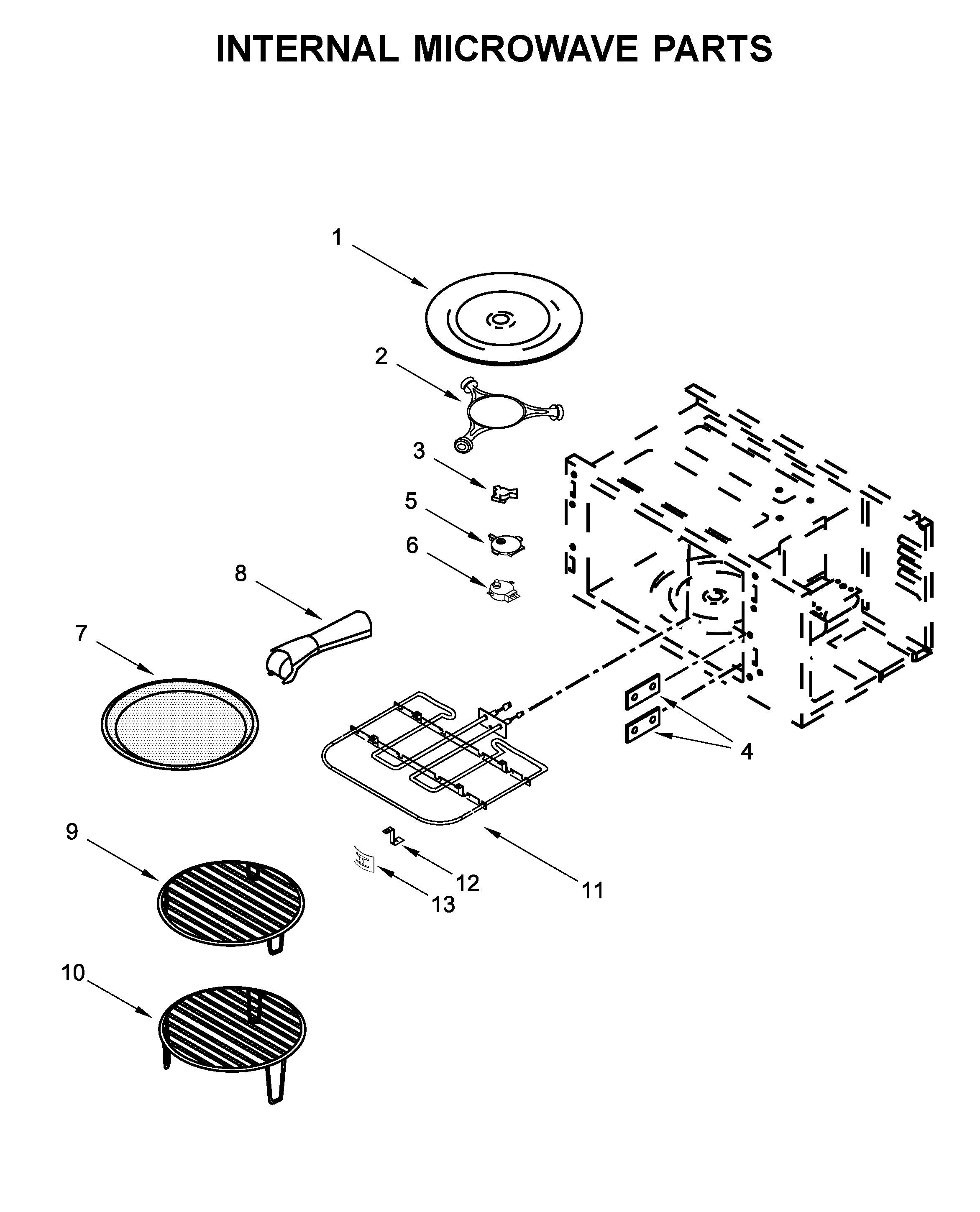 Internal microwave parts