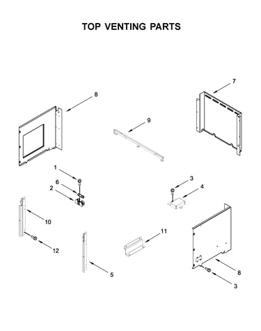 Top venting parts