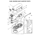 KitchenAid KG25H0XBM5 case, gearing and planetary parts diagram