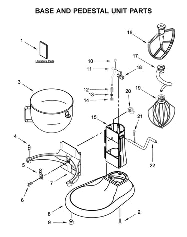Base and pedestal unit parts