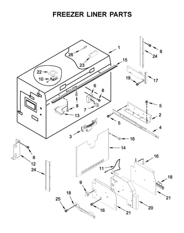 Freezer liner parts