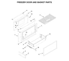 KitchenAid KBFN402ESS01 freezer door and basket parts diagram