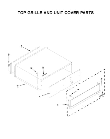 Top grille and unit cover parts
