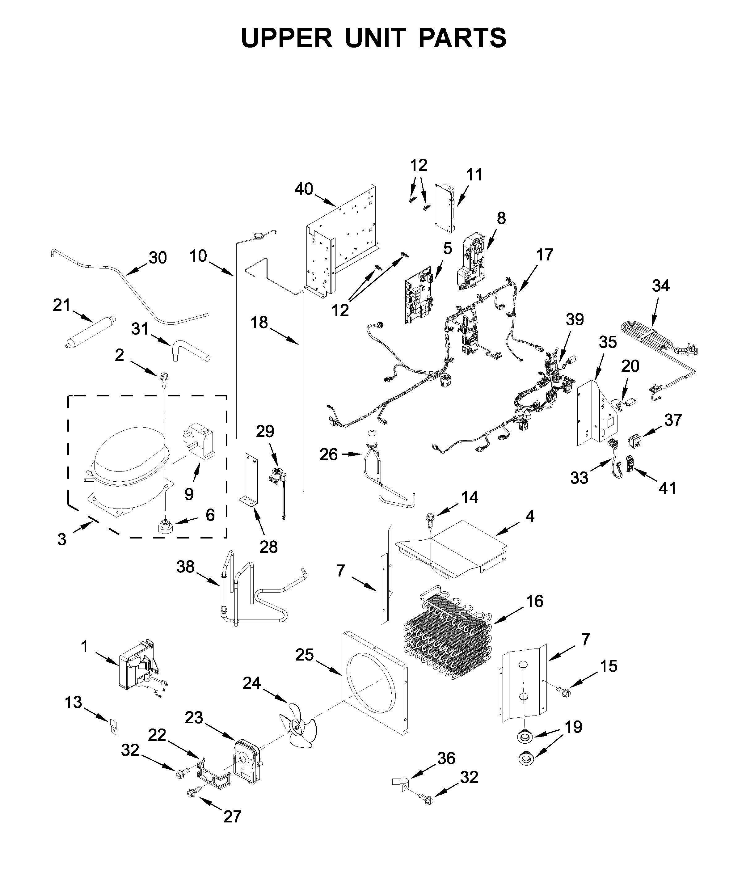 Upper unit parts