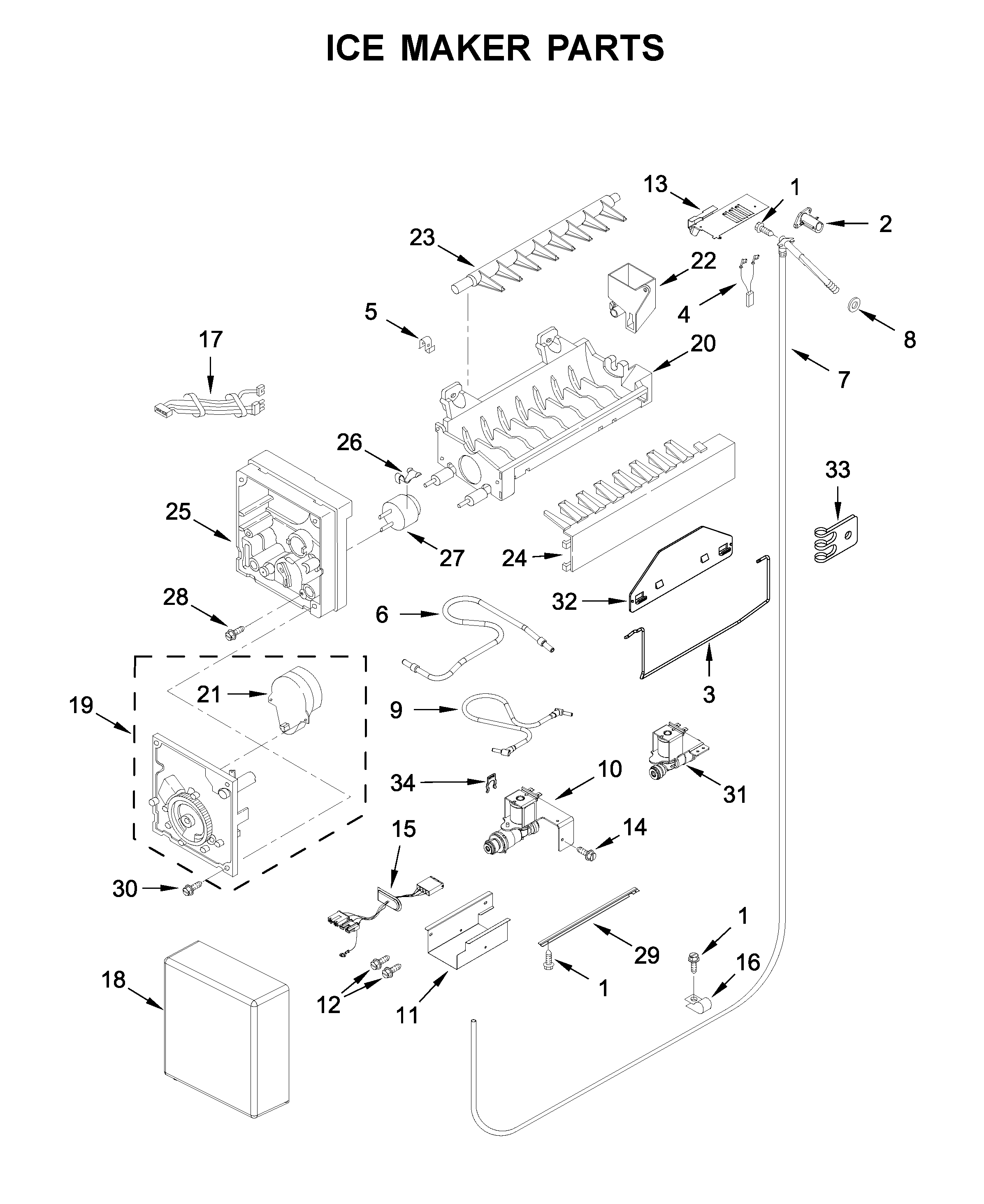 Ice maker parts