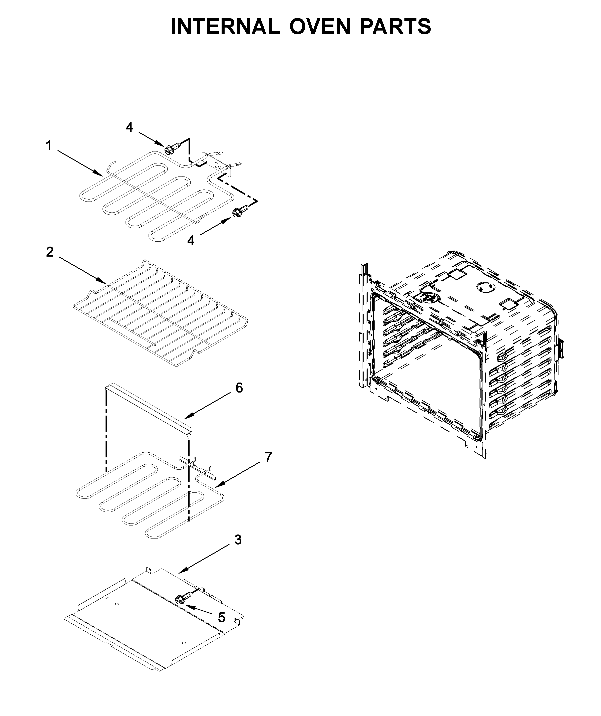 Internal oven parts