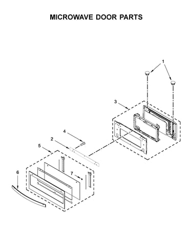 Microwave door parts
