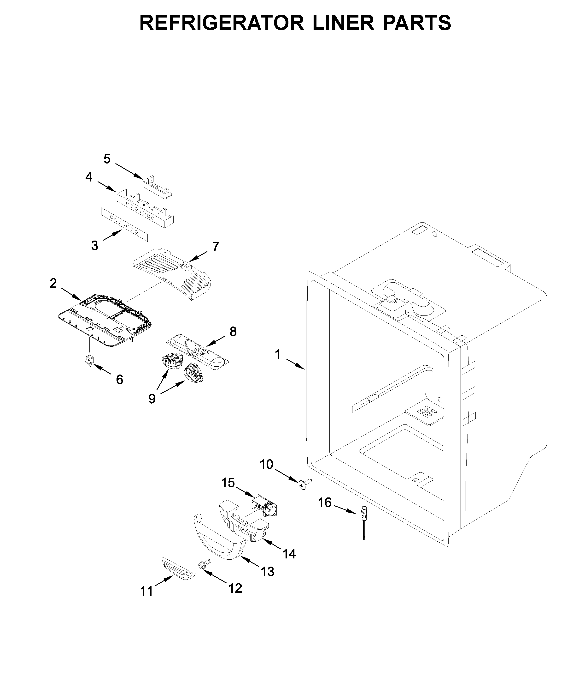 Refrigerator liner parts