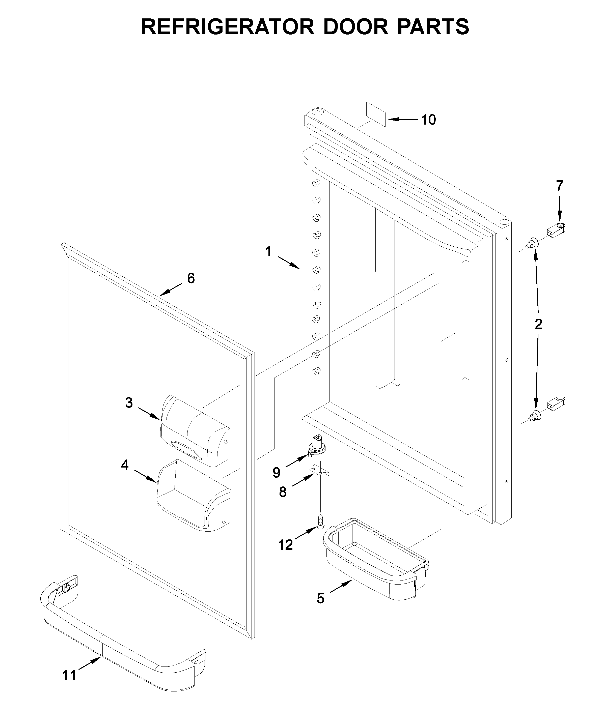 Refrigerator door parts