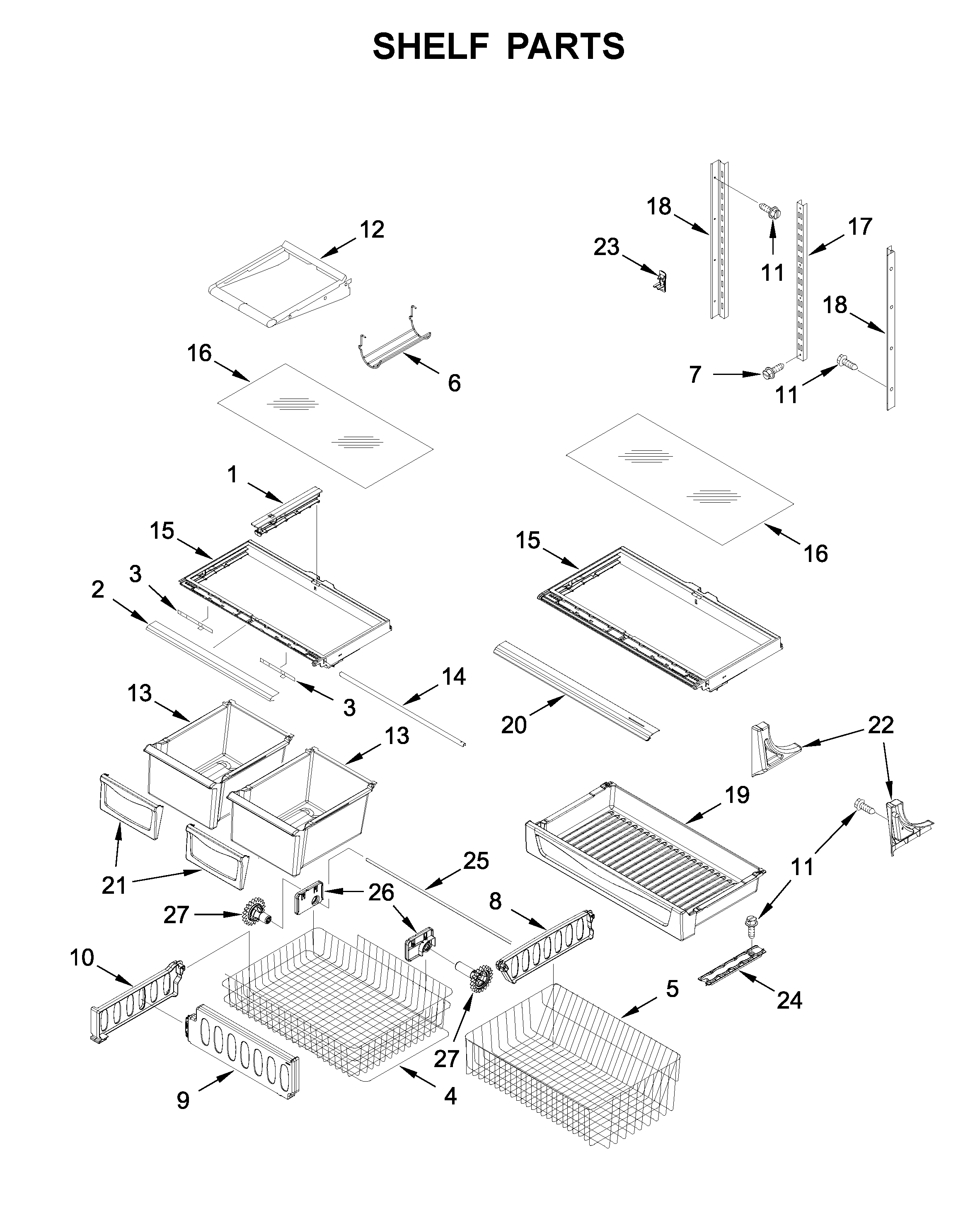 Shelf parts