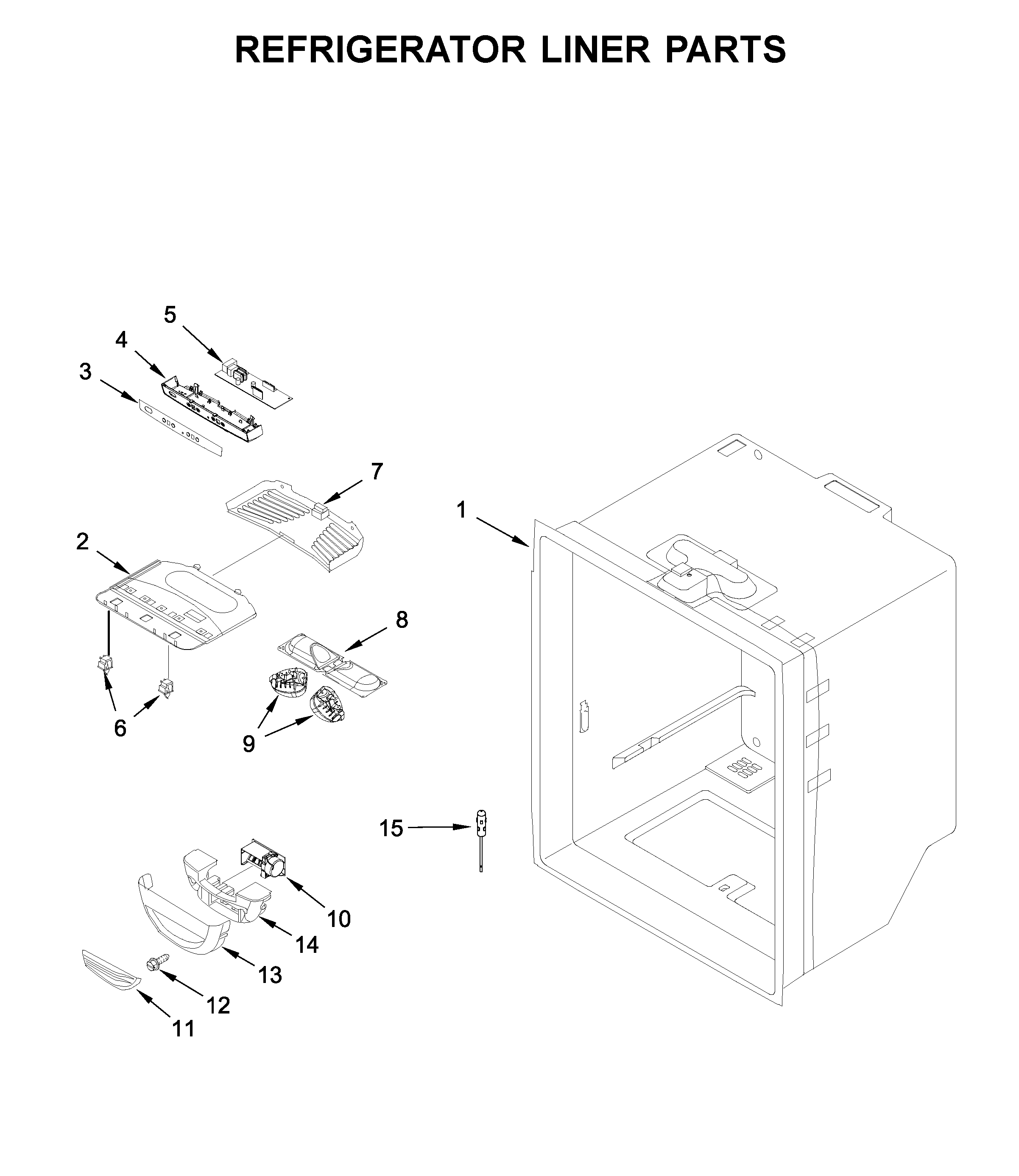 Refrigerator liner parts