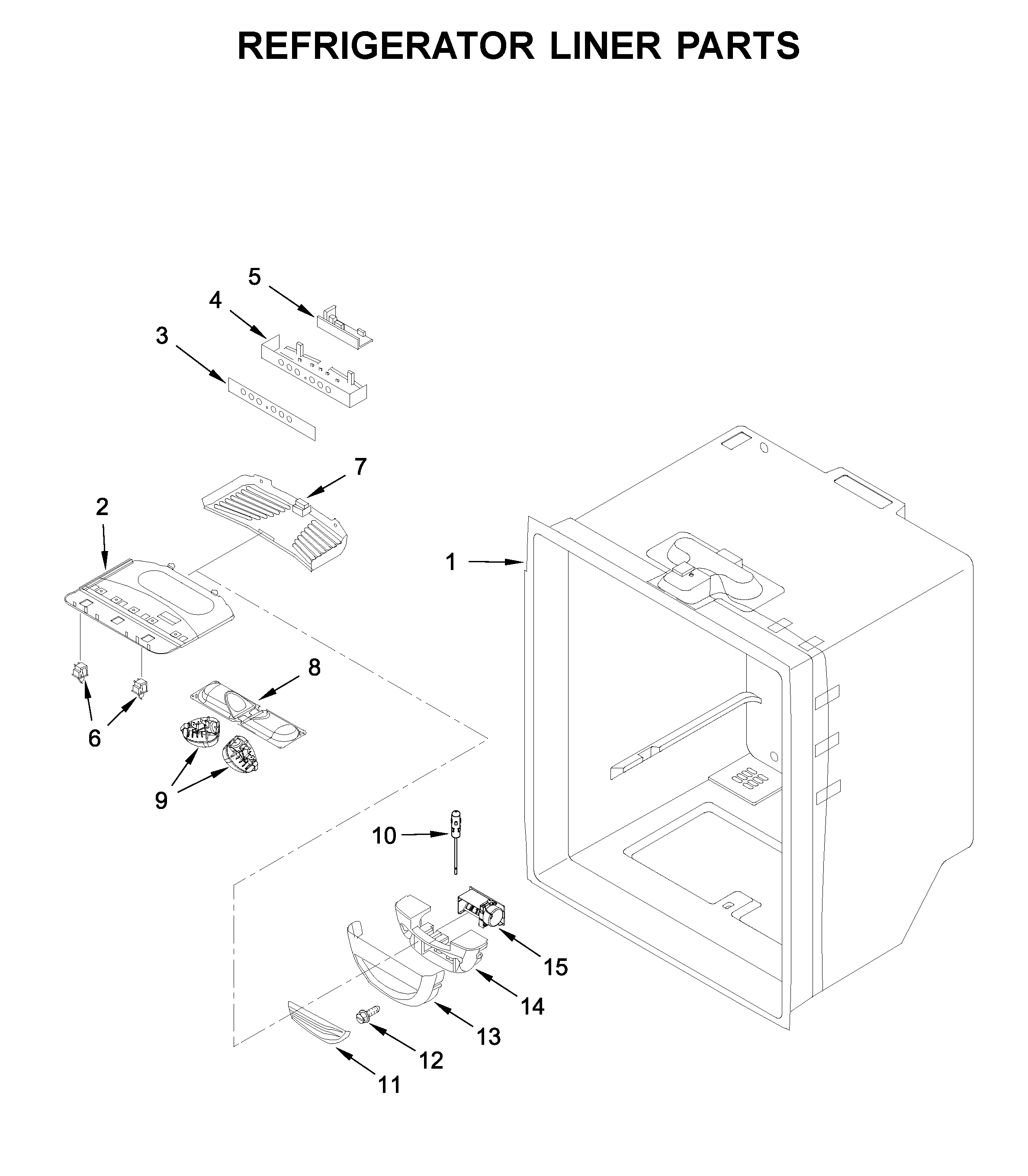 Refrigerator liner parts