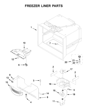 Freezer liner parts