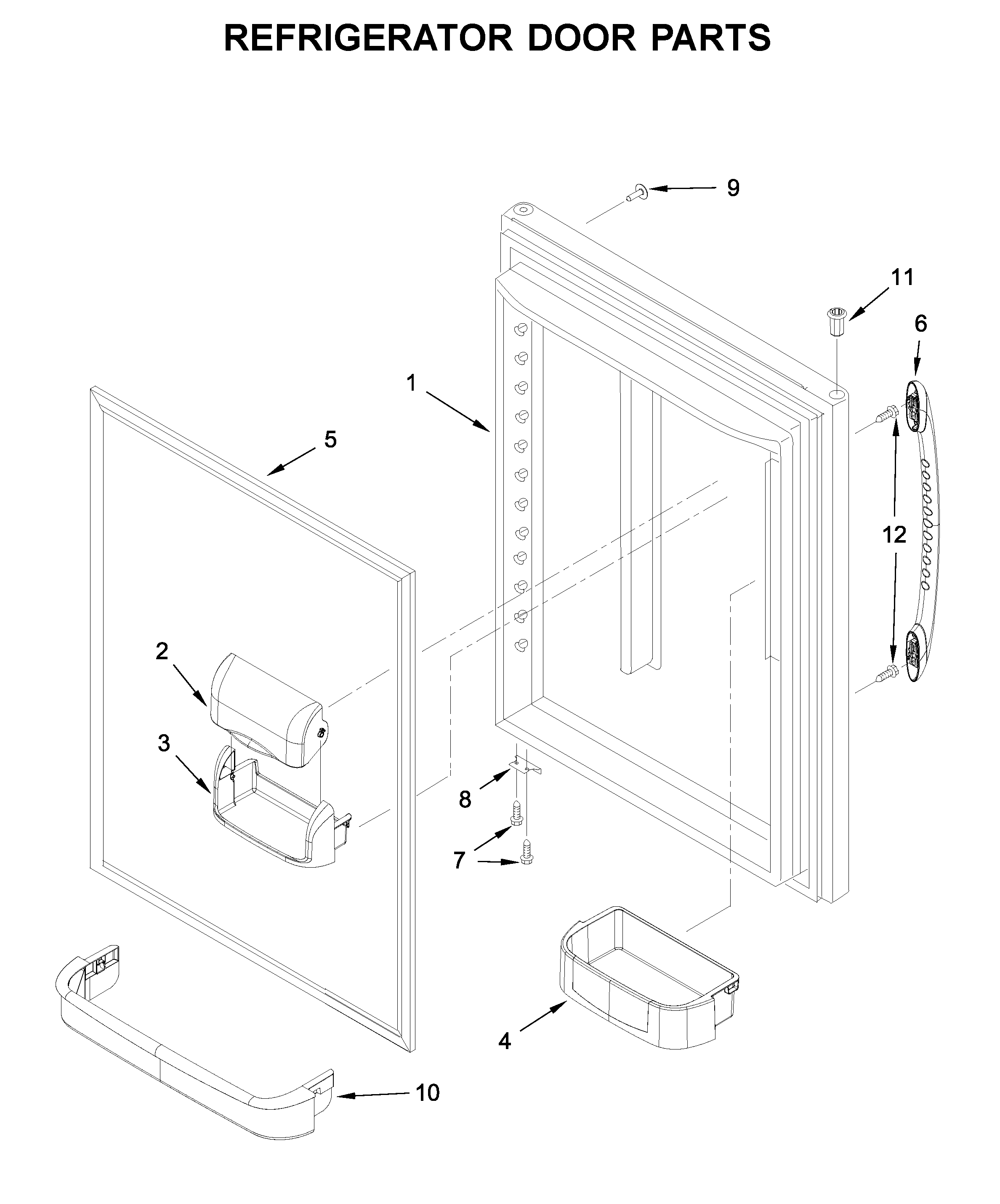 Refrigerator door parts