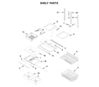 Ikea IX3HHGXSS001 shelf parts diagram