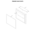 Whirlpool WRB329RFBM01 freezer door parts diagram