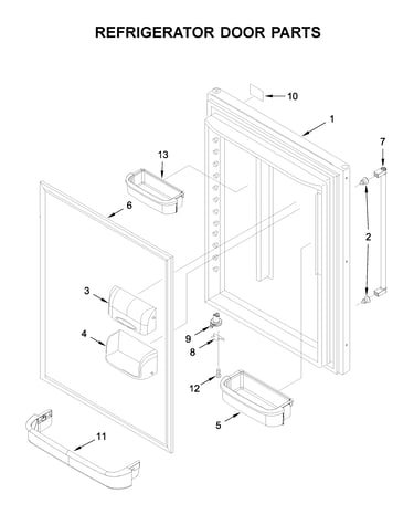Refrigerator door parts