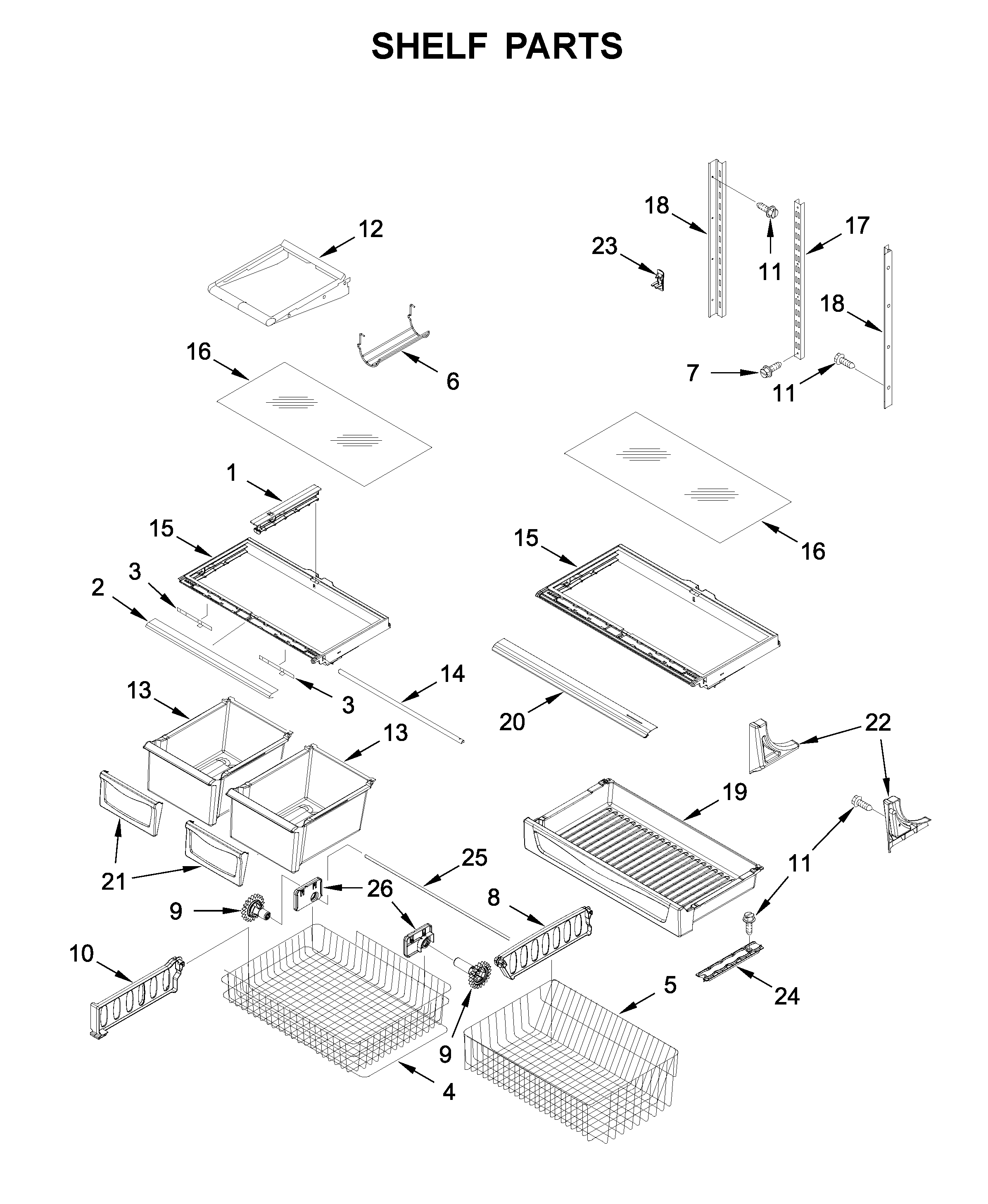 Shelf parts