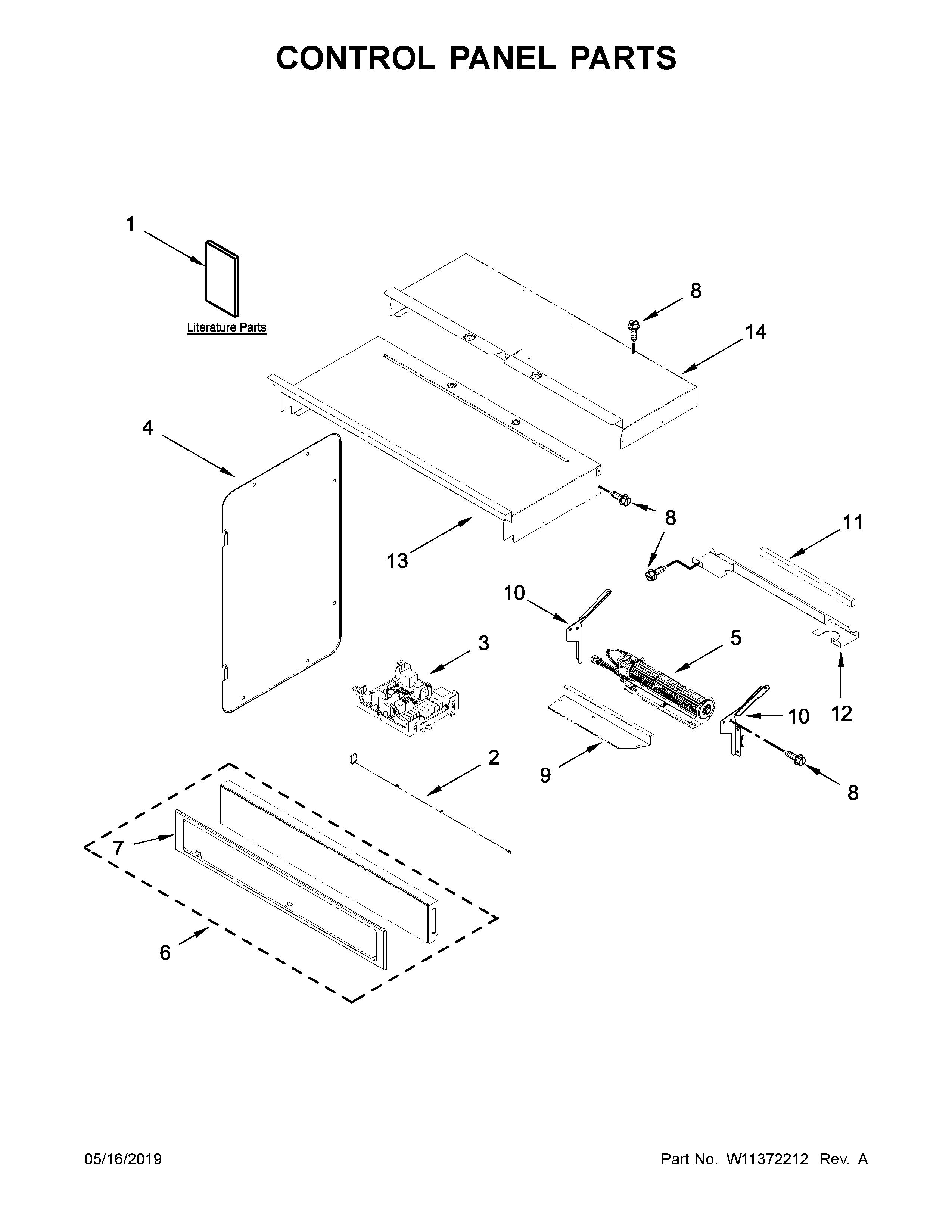 Control panel parts