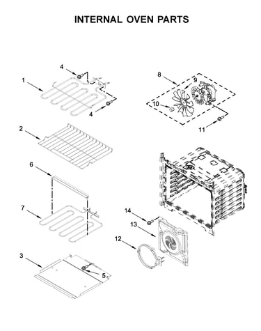 Internal oven parts