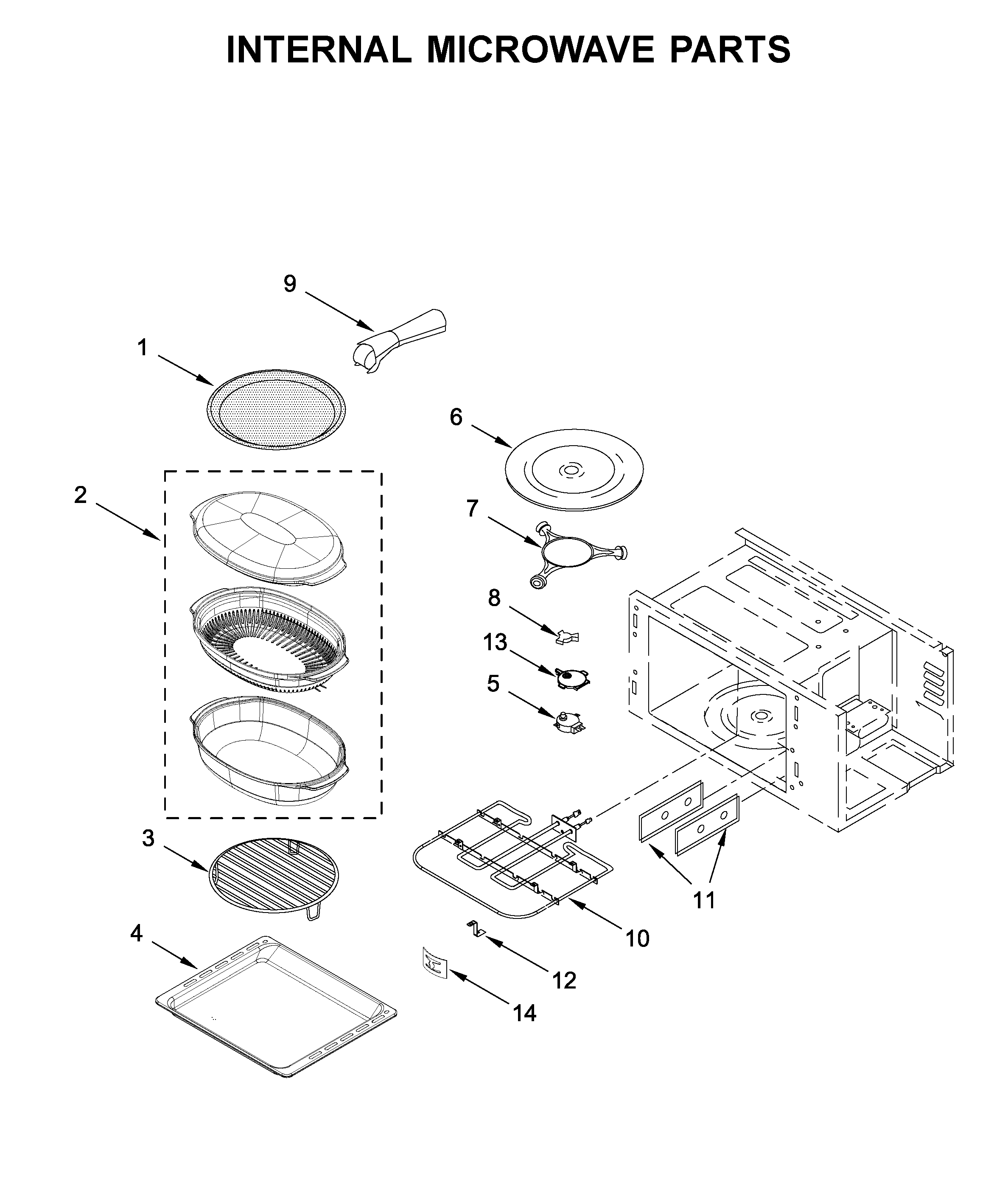 Internal microwave parts