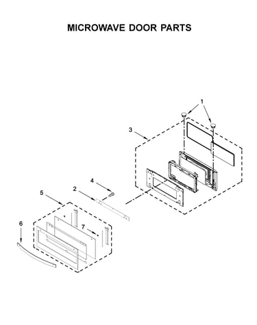 Microwave door parts