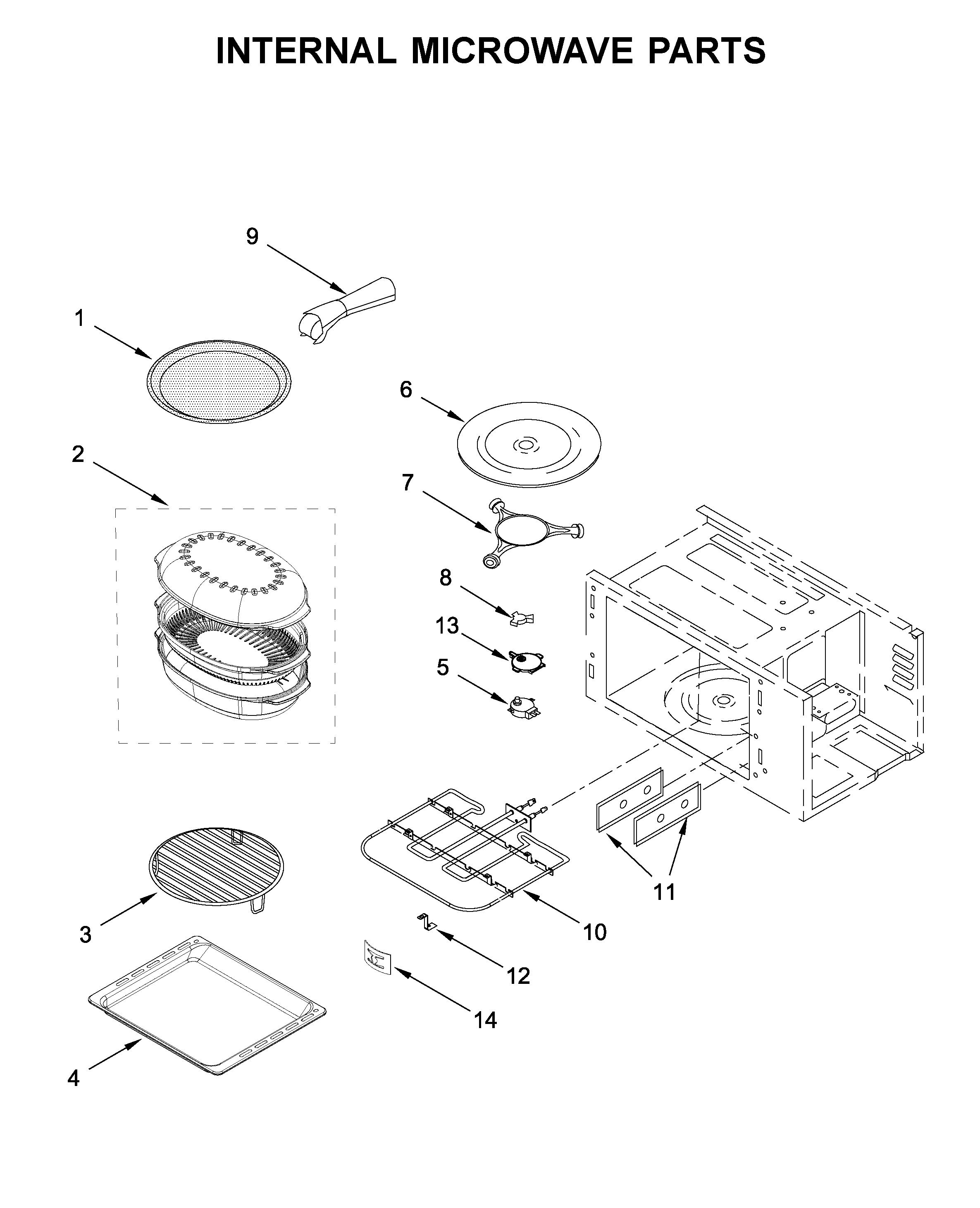 Internal microwave parts