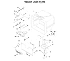 Amana ABB2224BRW01 freezer liner parts diagram
