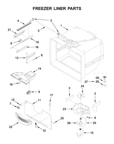 Freezer liner parts