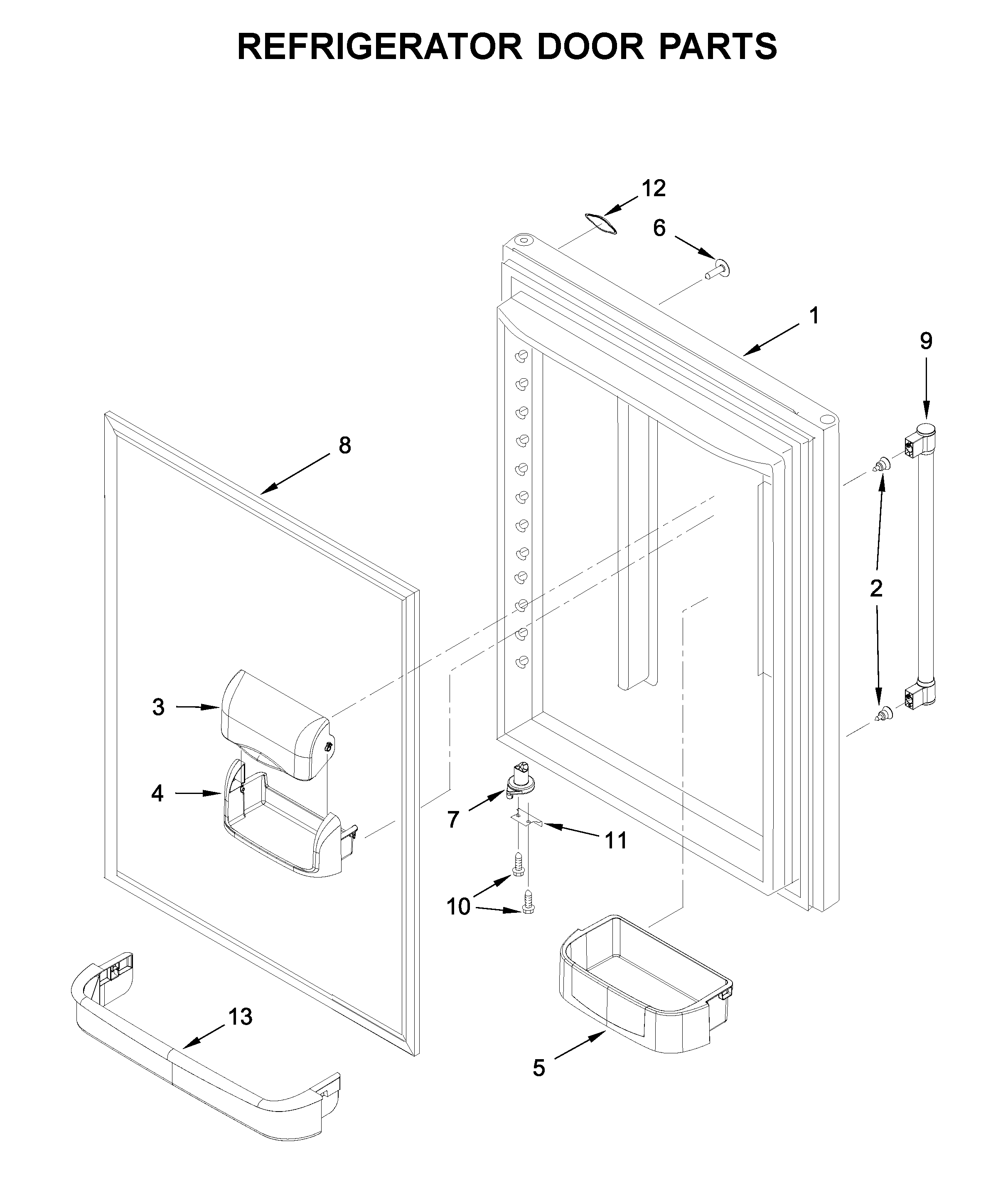 Refrigerator door parts