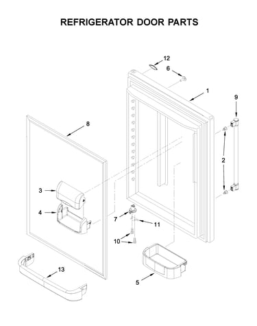 Refrigerator door parts