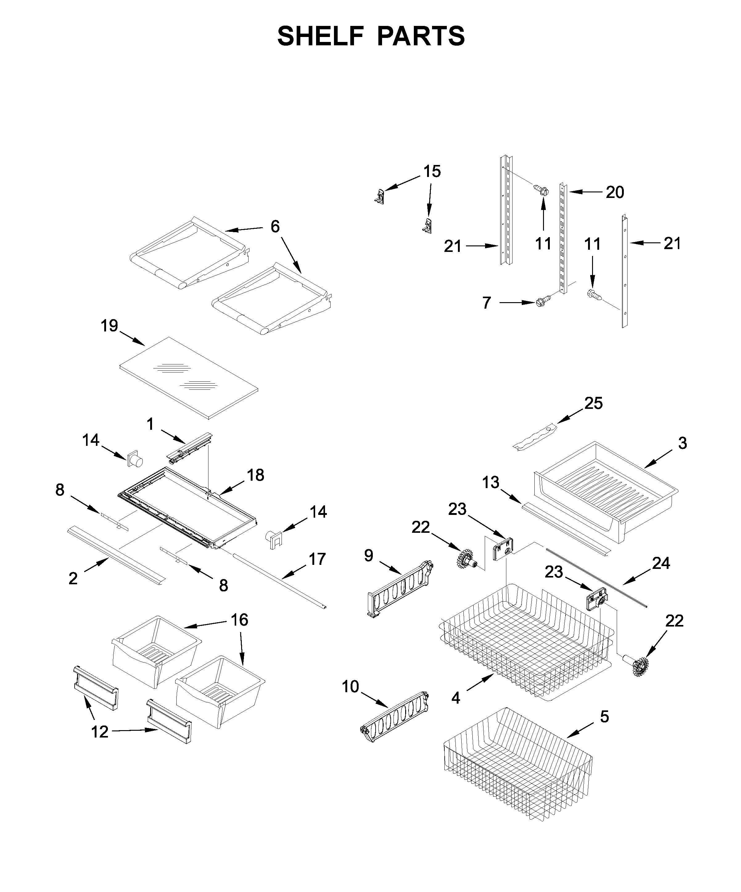 Shelf parts