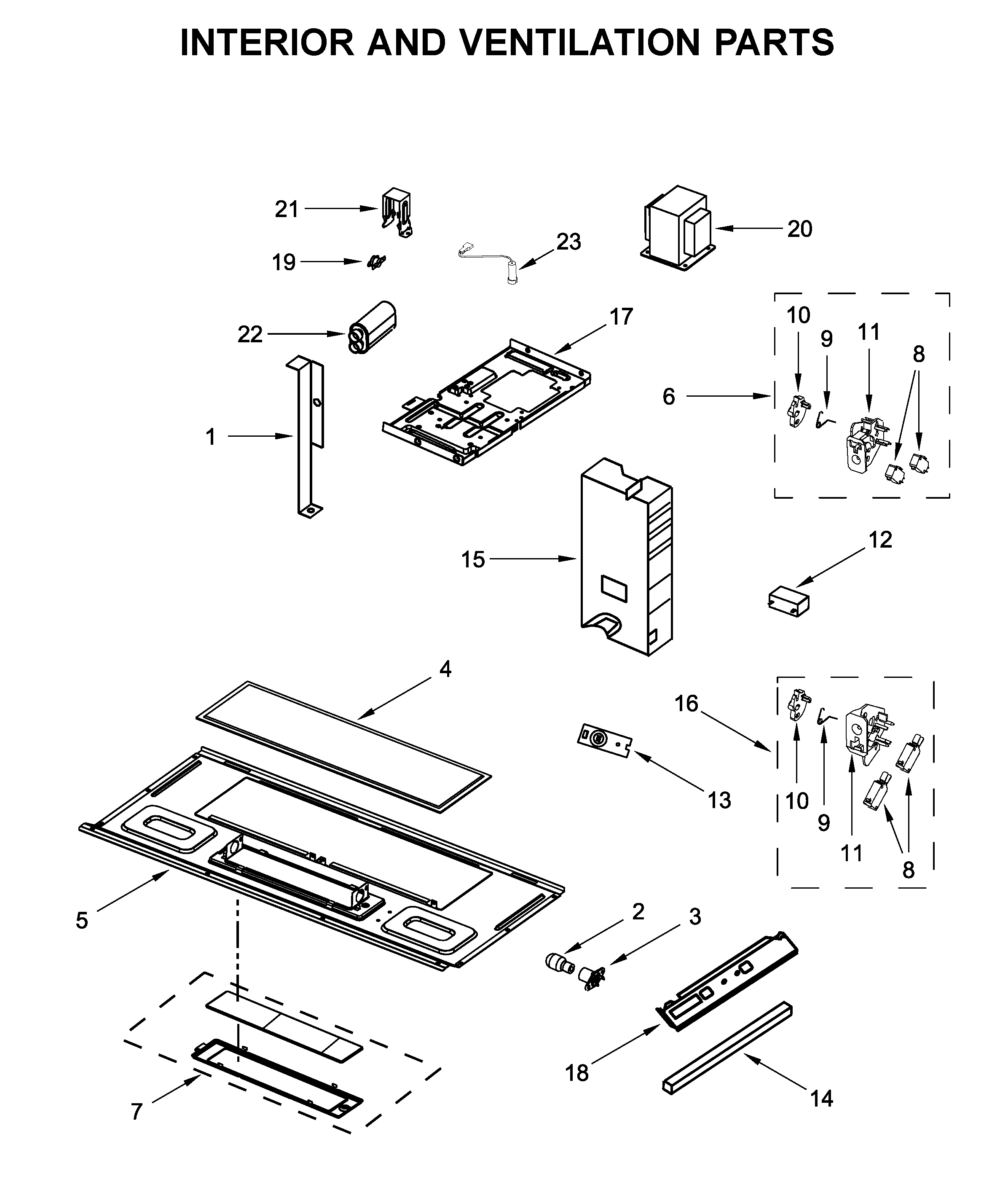 INTERIOR AND VENTILATION PARTS