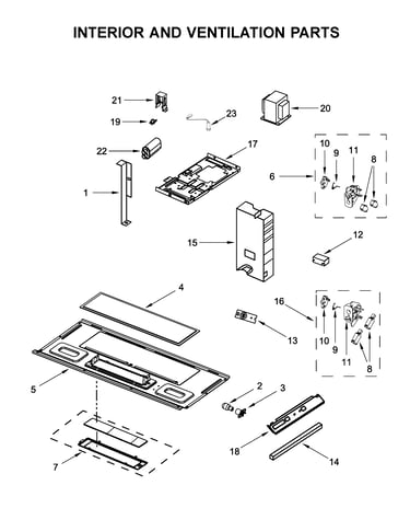 Interior and ventilation parts